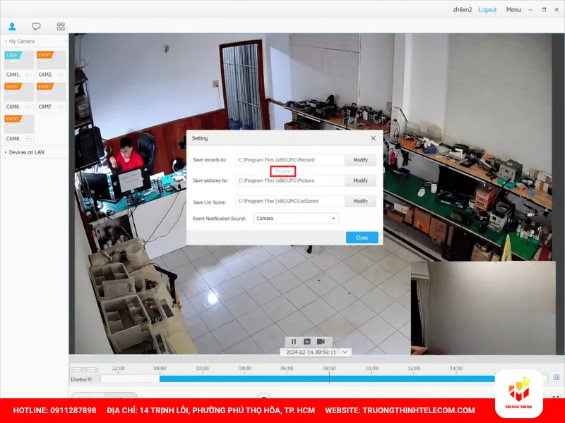 Bấm Browse để mở thư mục lưu trữ video