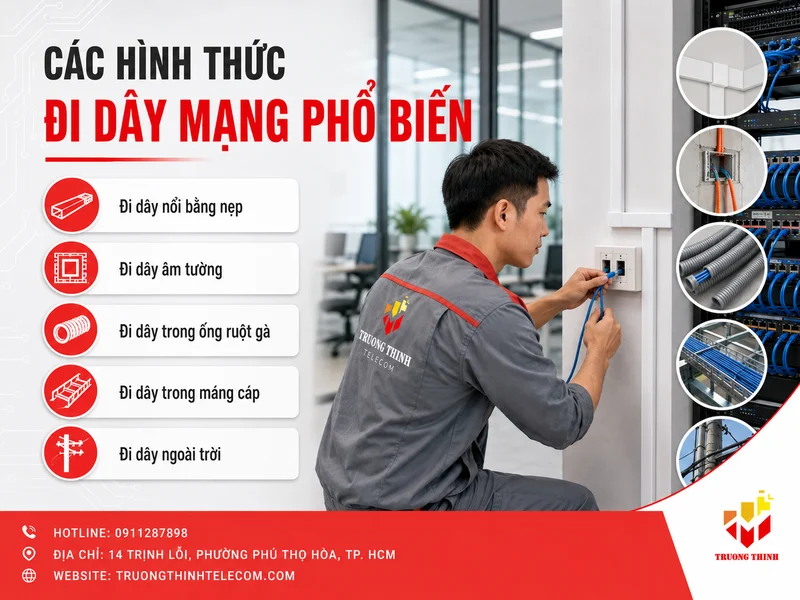 Các Hình Thức Đi Dây Mạng Phổ Biến