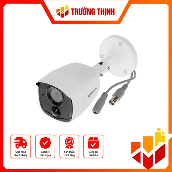 Camera HDTVI thân trụ 2MP – tích hợp cảm biến PIR + đèn