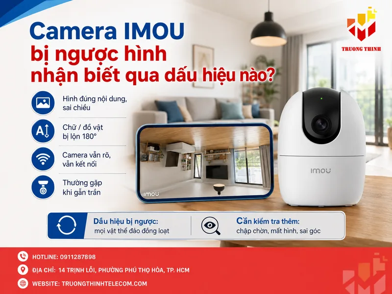 Camera IMOU bị ngược hình nhận biết qua dấu hiệu nào?