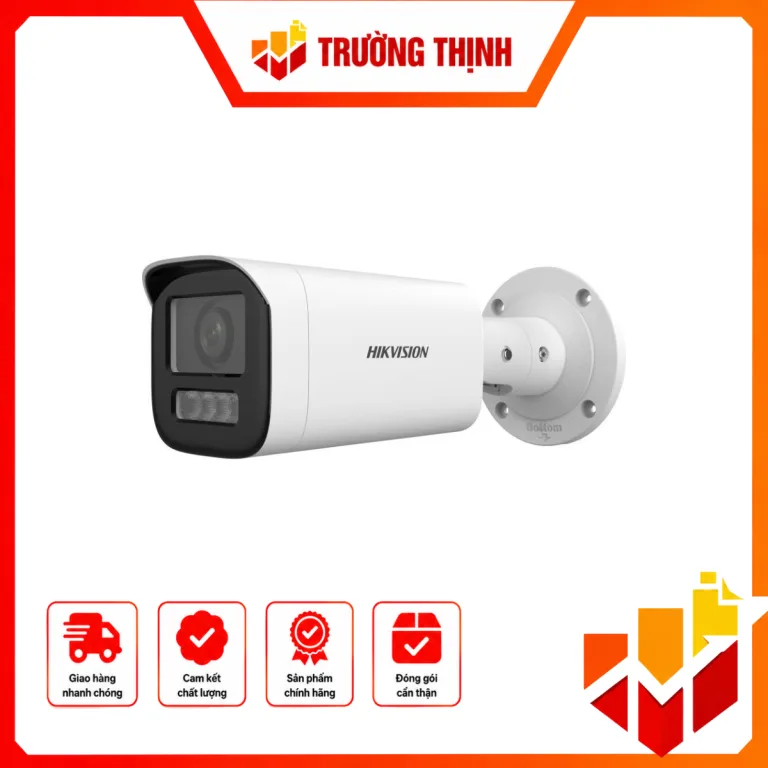Camera IP Trụ hồng ngoại 6MP chuẩn nén H.265+, ống kính 2.8-12mm