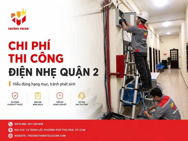 Chi phí thi công điện nhẹ quận 2 có đang bị đội lên vì những hiểu nhầm này?