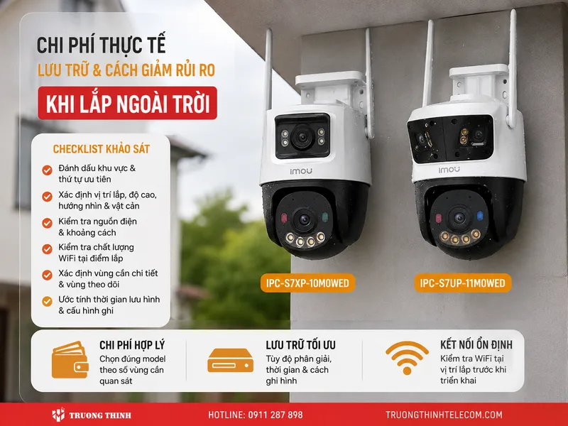 Chi phí thực tế, lưu trữ và cách giảm rủi ro khi lắp ngoài trời