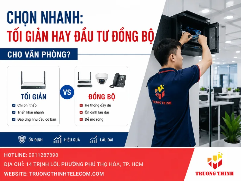 Chọn nhanh: Hệ thống tối giản hay đầu tư đồng bộ cho văn phòng?