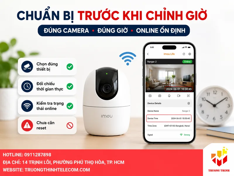 Chuẩn bị gì trước khi chỉnh giờ camera IMOU để không sửa nhầm?