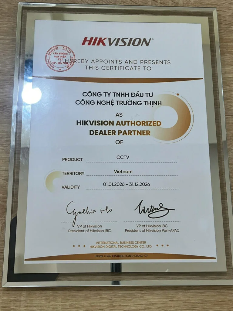 Chứng nhận Hikvision