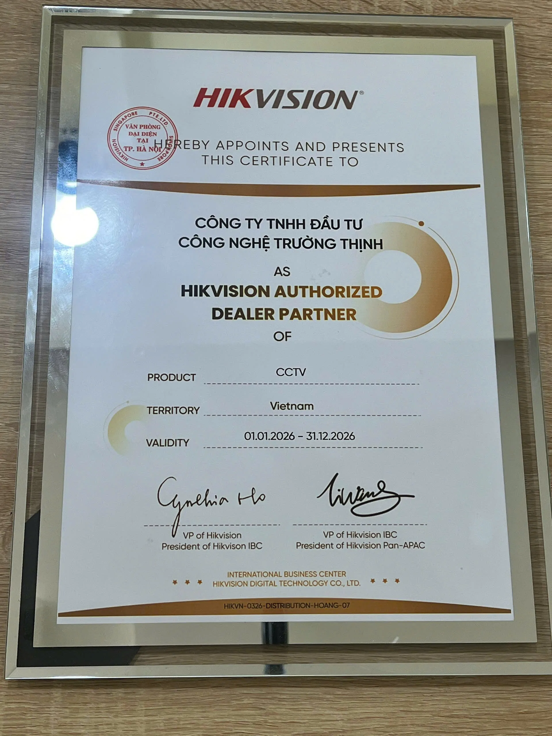 Chứng nhận Hikvision