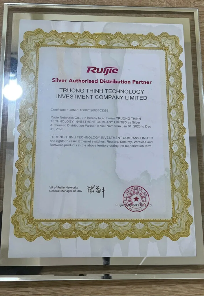Chứng nhận Ruijie