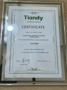 Chứng nhận Tiandy