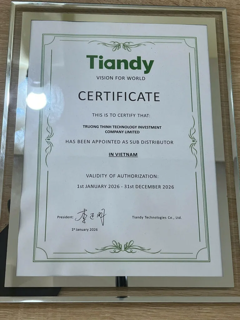 Chứng nhận Tiandy