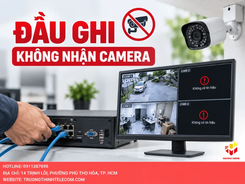 Đầu ghi không nhận camera