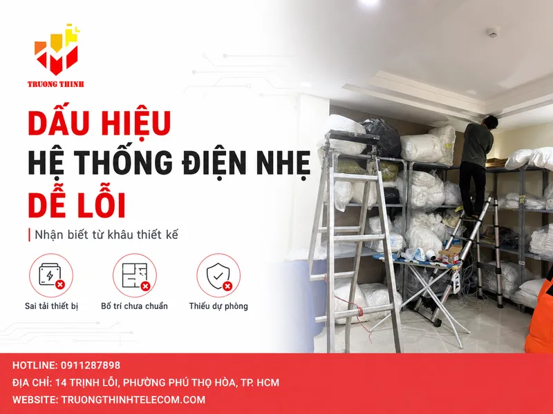 Dấu hiệu nhận biết hệ thống điện nhẹ dễ lỗi ngay từ khâu thiết kế