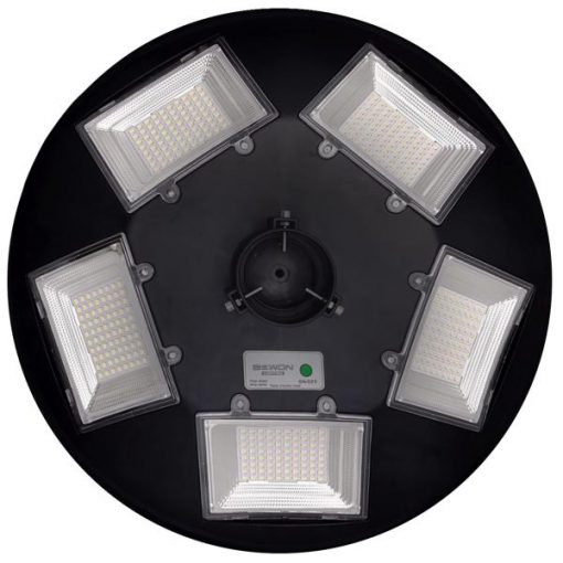 Đèn đường UFO năng lượng mặt trời 500W Ánh Sáng Vàng 5 pin