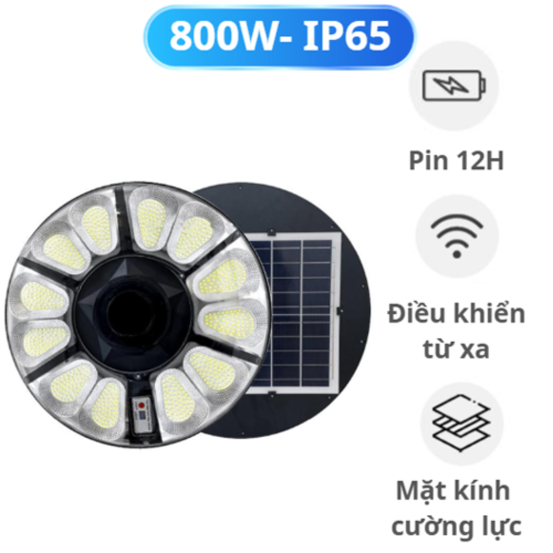 Đèn đường UFO năng lượng mặt trời 800W-New