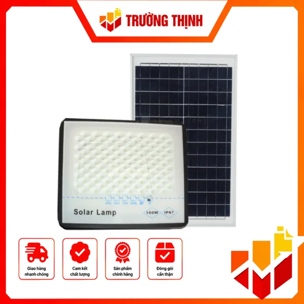 Đèn pha năng lượng mặt trời Chống Chói 100W LED 5050