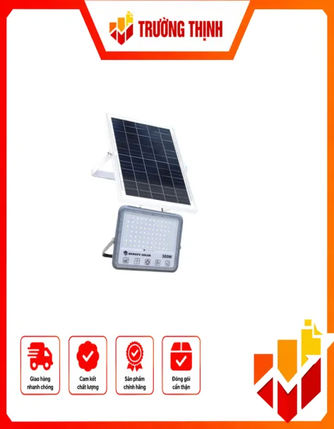 Đèn pha năng lượng mặt trời Chống Chói 300W LED 5050