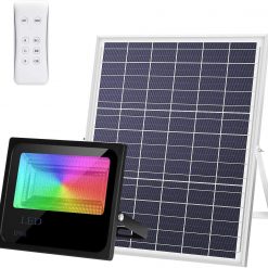 Đèn rọi năng lượng mặt trời 100W LED 5050 Nhiều Màu RGB Roi Tường Và Cây