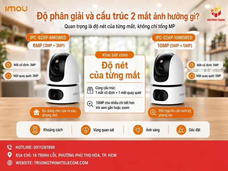 Độ phân giải và cấu trúc hai mắt ảnh hưởng thế nào đến hình ảnh thực tế?