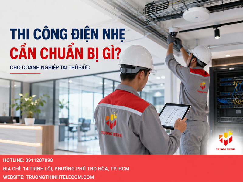 Doanh nghiệp tại Thủ Đức cần chuẩn bị gì trước khi thi công điện nhẹ?