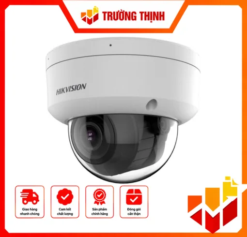 Camera IP Dome hồng ngoại 4MP chuẩn nén H.265+, ống kính 2.8-12mm