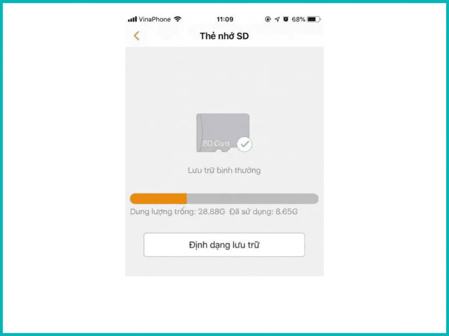 Hệ thống sẽ tự động format thẻ nhớ