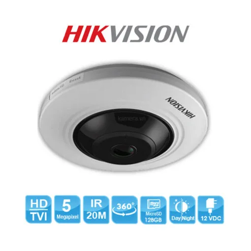 Camera FISH EYE HD-TVI 5MP DS-2CC52H1T-FITS