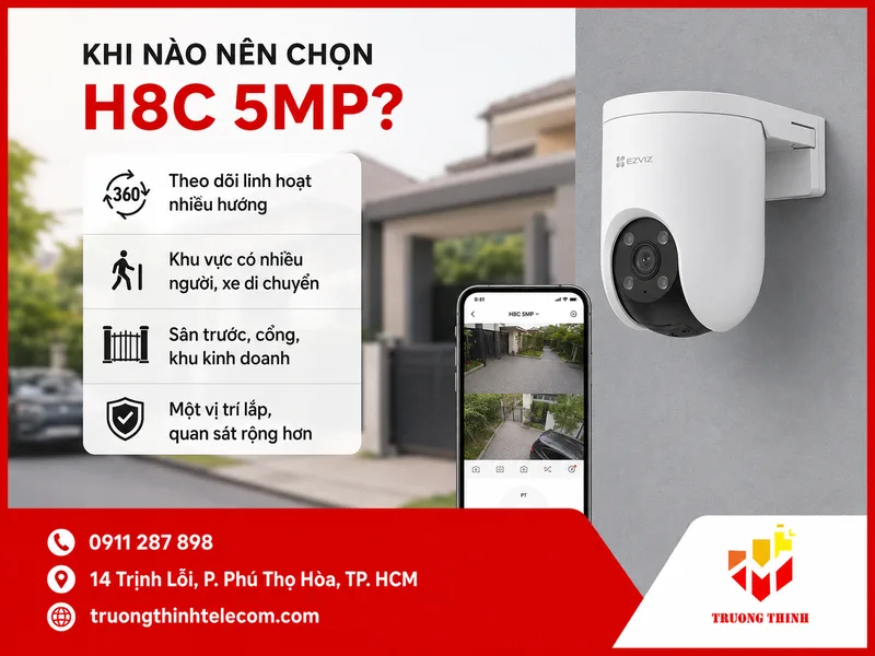 Khi nào H8C 5MP đáng ưu tiên cho bài toán theo dõi linh hoạt?
