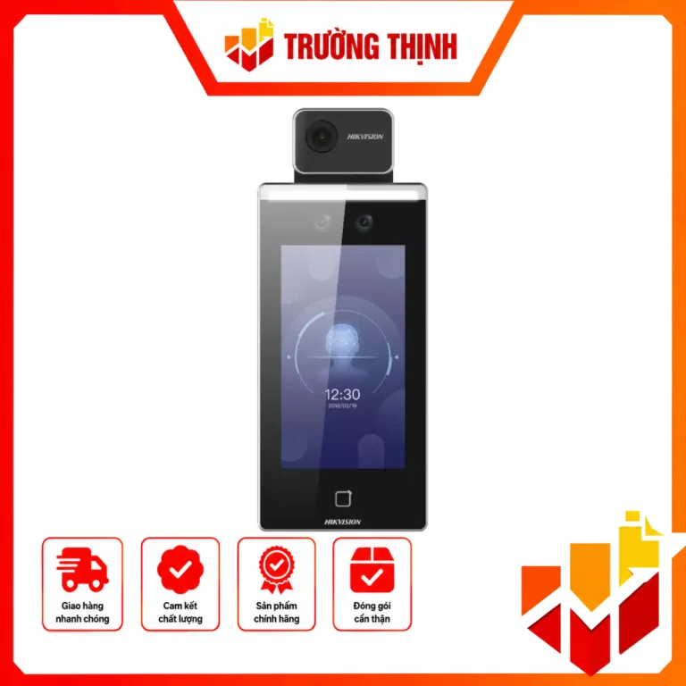 Máy chấm công đo thân nhiệt, nhận diên khuôn mặt + thẻ Mifare DS-K1TA70MI-T