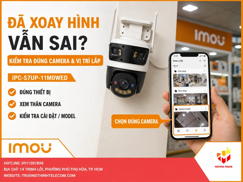 Nếu đã bật xoay hình nhưng camera vẫn hiển thị sai thì kiểm tra gì?