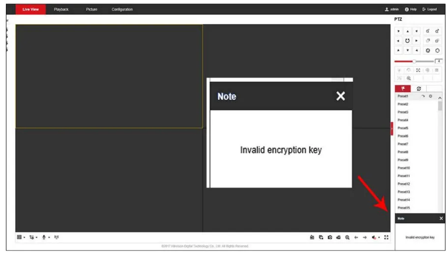 Nhận diện lỗi Encryption Key đừng vội đổi mật khẩu camera