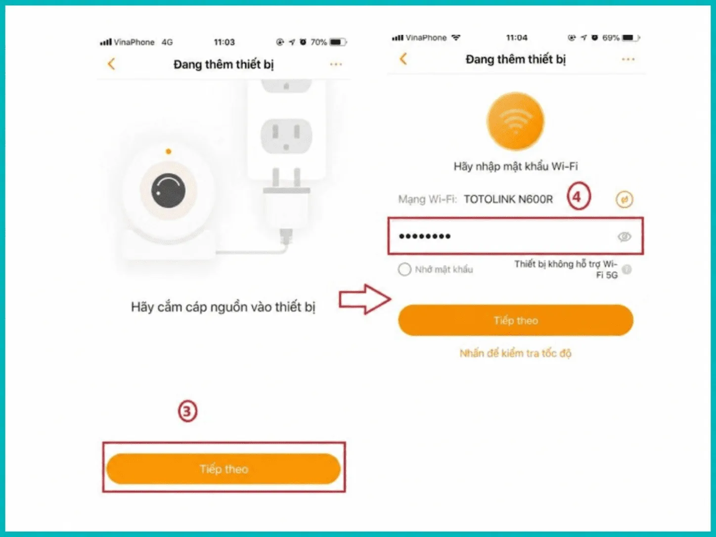 Nhập chính xác mật khẩu Wi-Fi