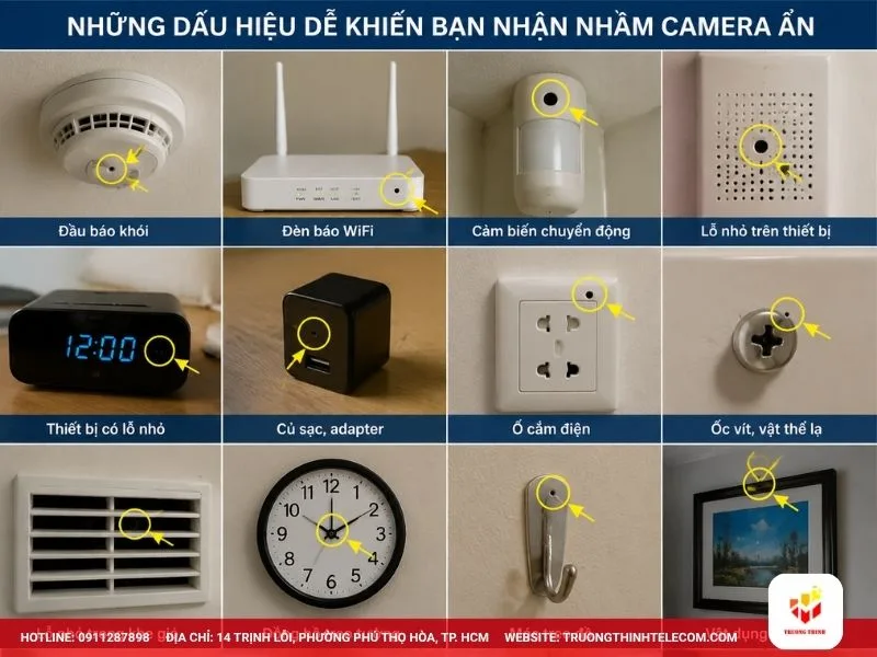 Những dấu hiệu dễ khiến bạn nhận nhầm camera ẩn và cách loại trừ