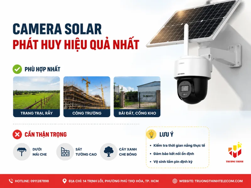 Những trường hợp camera năng lượng mặt trời phát huy hiệu quả rõ nhất