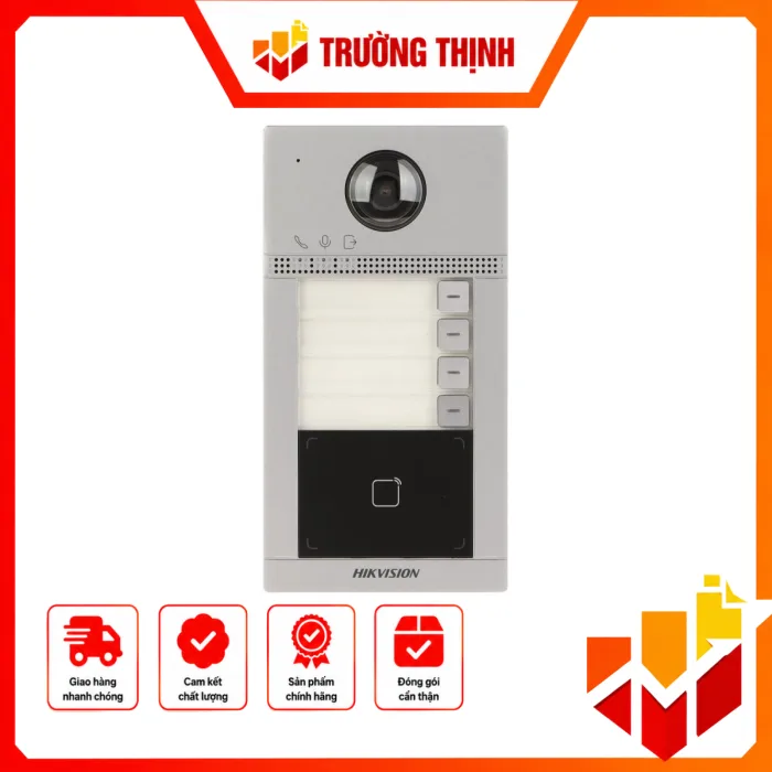 Nút bấm IP 4 cổng cho villa thiết kế sang trọng DS-KV8413-WME1