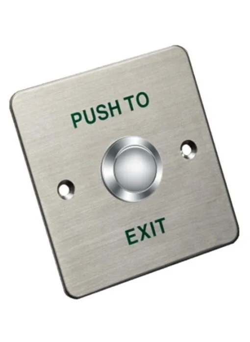 Nút EXIT : mặt bằng thép ko gỉ, nút thép, vỏ nút bằng thép, DS-K7P06