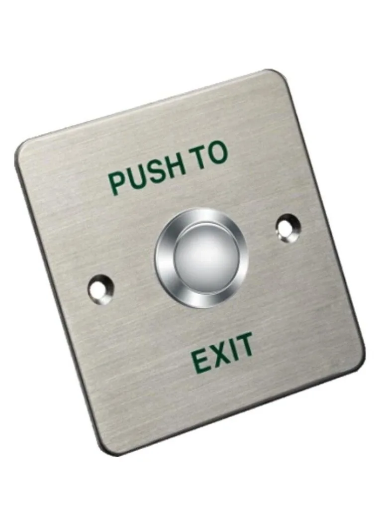 Nút EXIT : mặt bằng thép ko gỉ, nút thép, vỏ nút bằng thép, DS-K7P06