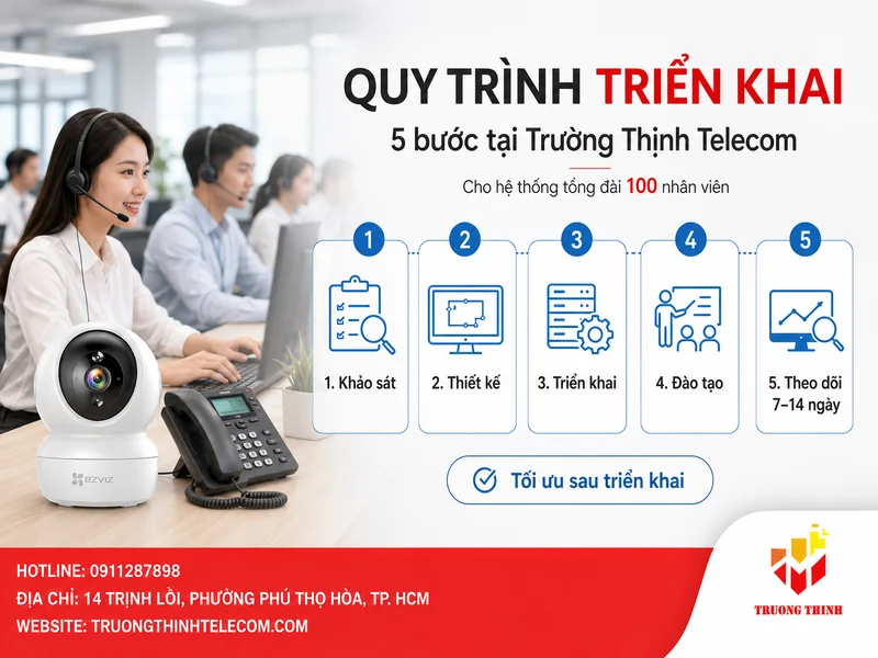 Quy trình triển khai thực tế tại Trường Thịnh Telecom