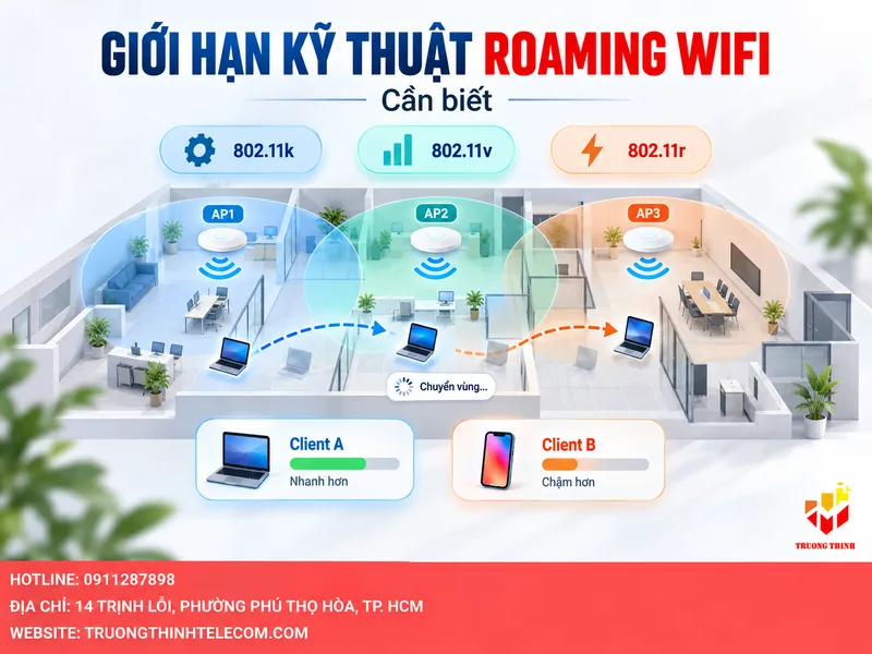 Roaming WiFi có những giới hạn kỹ thuật nào cần biết?