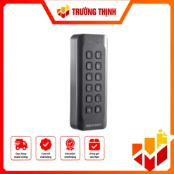 Đầu đọc thẻ EM , có bàn phím hỗ trợ giao thức Wiegand(W26/W34) ,chống bụi chuẩn IP 65. DS-K1802MK