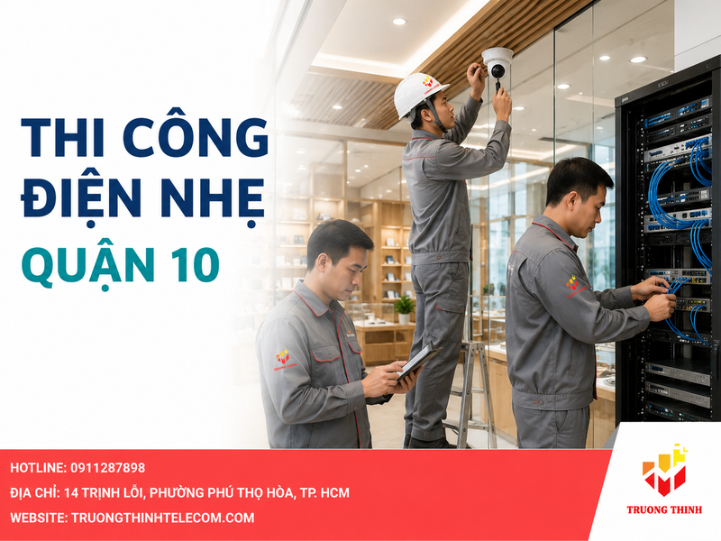 Thi công điện nhẹ quận 10