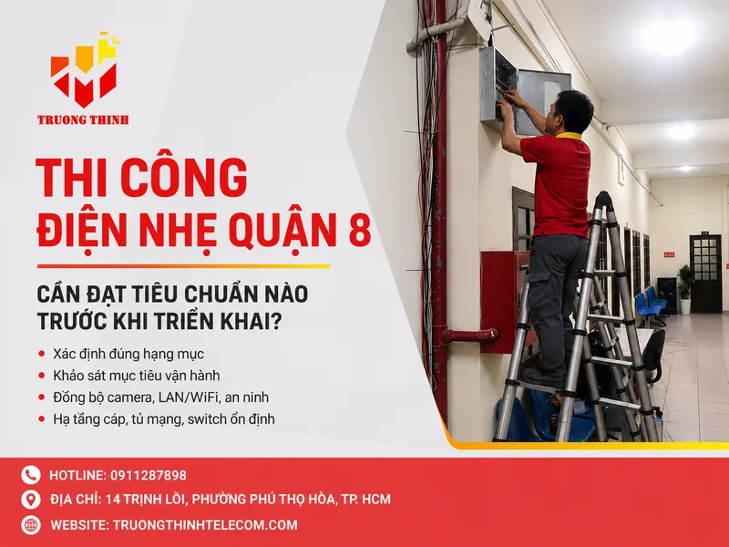 Thi công điện nhẹ quận 8 cần đạt những tiêu chuẩn nào trước khi triển khai