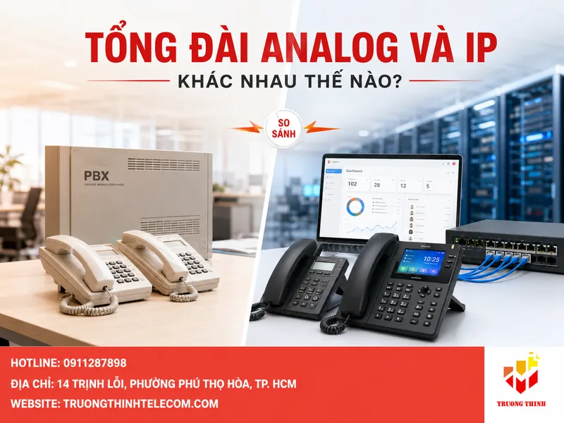 Tổng đài Analog và IP khác nhau