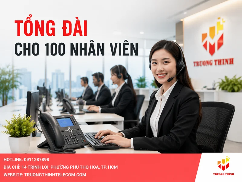 Tổng đài cho 100 nhân viên