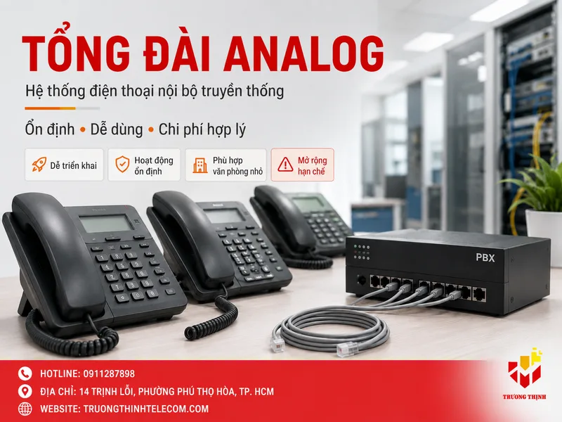 Tổng quan về tổng đài Analog: Đặc điểm, ưu điểm và hạn chế khi triển khai