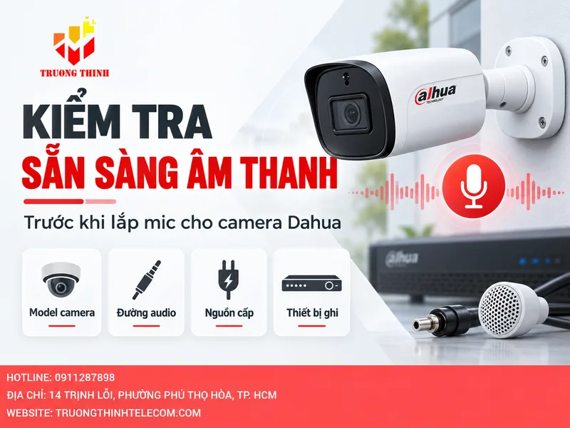 Trước khi đấu dây: Camera Dahua của bạn đã sẵn sàng nhận âm thanh chưa?