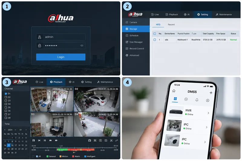 Trước khi xóa dữ liệu camera Dahua, cần xác định chính xác thứ gì đang được lưu