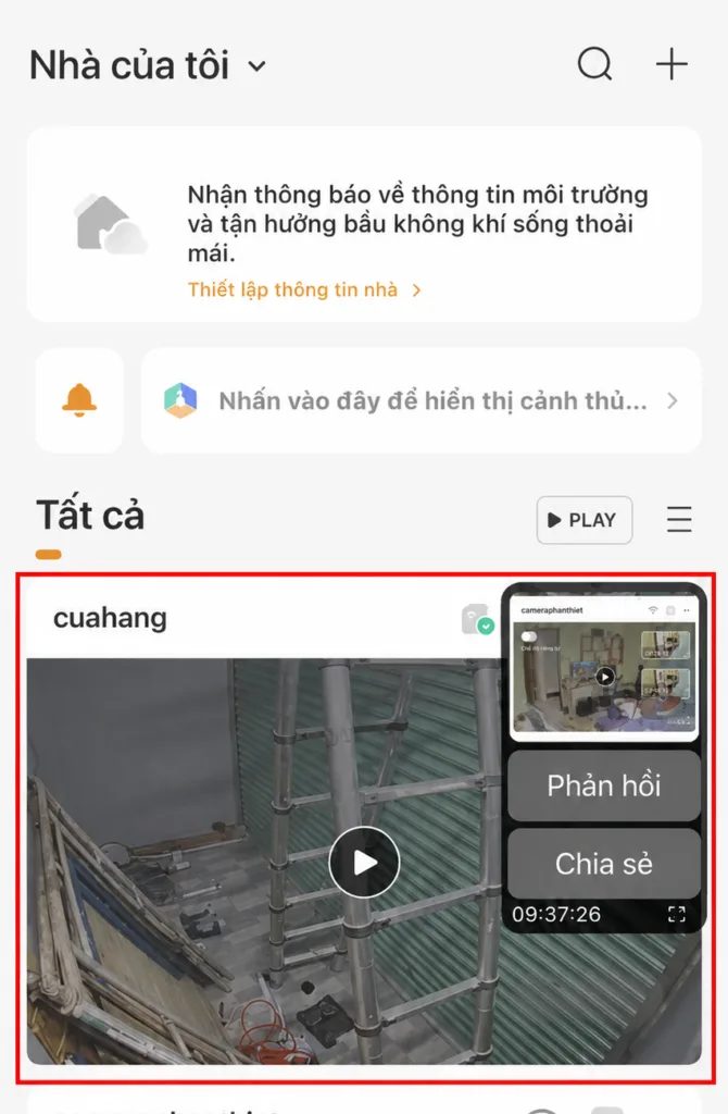 Truy cập giao diện quản lý camera