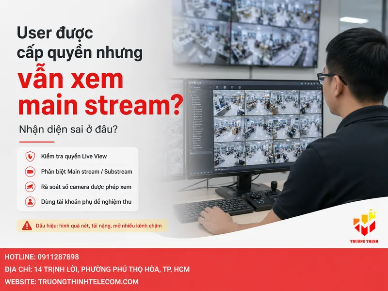 User được cấp quyền nhưng vẫn xem main stream: Nhận diện sai ở đâu?