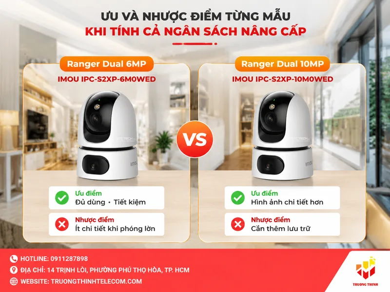 Ưu và nhược điểm từng mẫu khi tính cả ngân sách nâng cấp