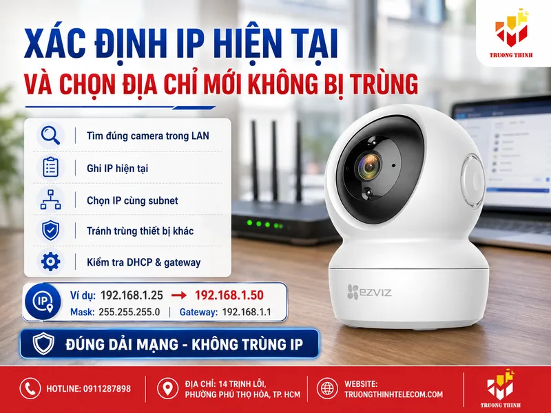 Xác định IP hiện tại và chọn địa chỉ mới không bị trùng